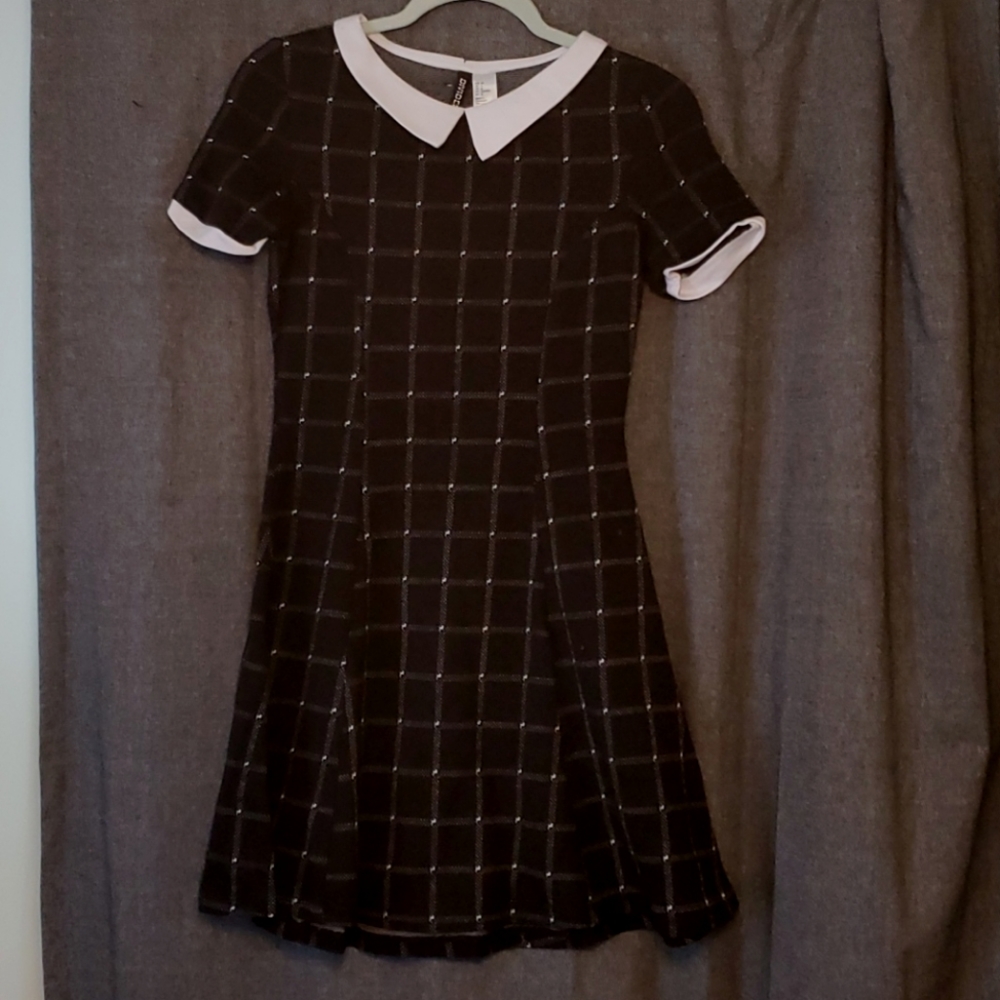 B&W Windowpane Dress HM